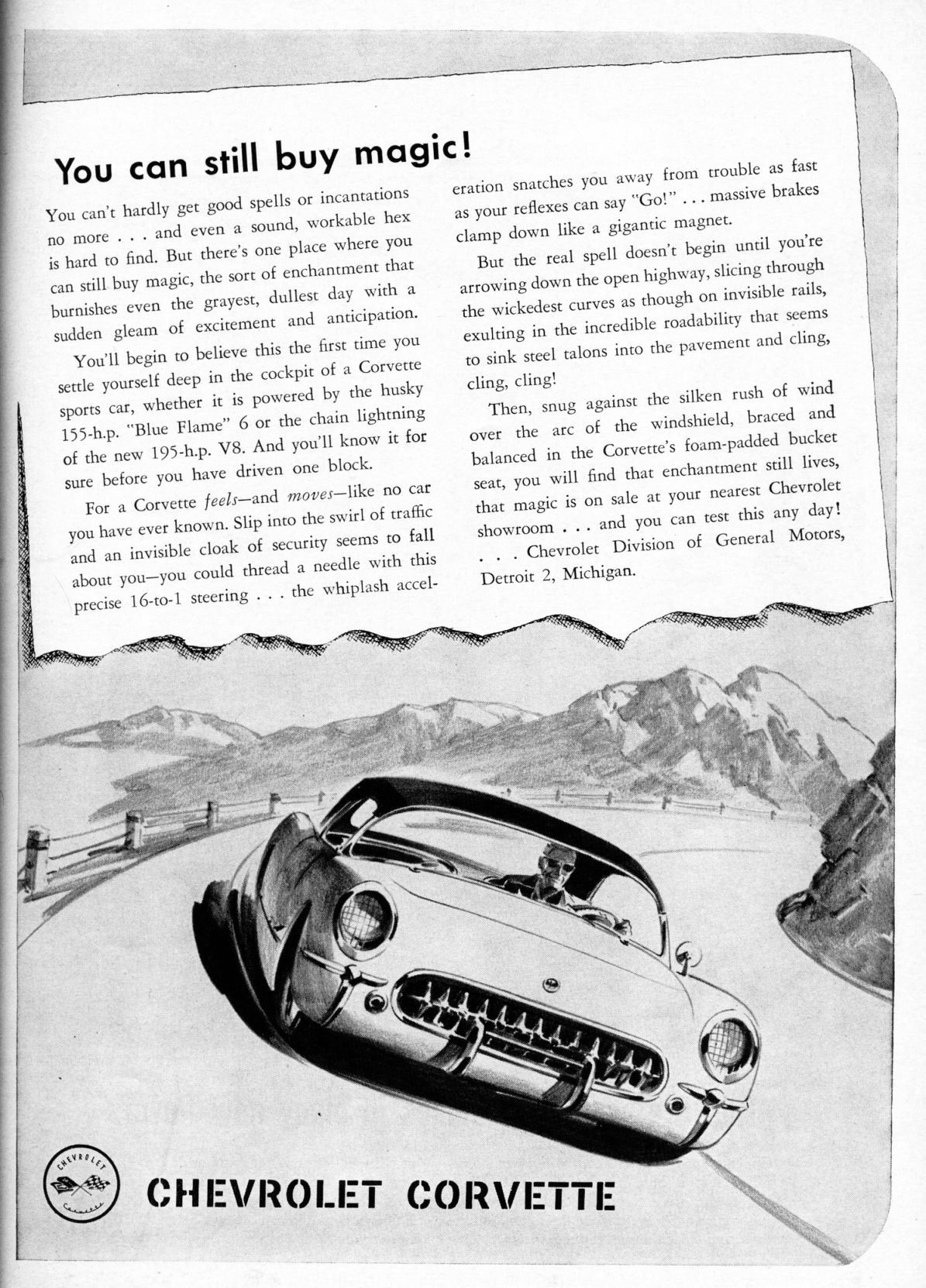 1955 Chevrolet Corvette Advertising